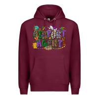 Burgundy airport agent mardi gras Premium Hoodie - CowGirlArtShop