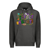 Charcoal Heather airport agent mardi gras Premium Hoodie - CowGirlArtShop