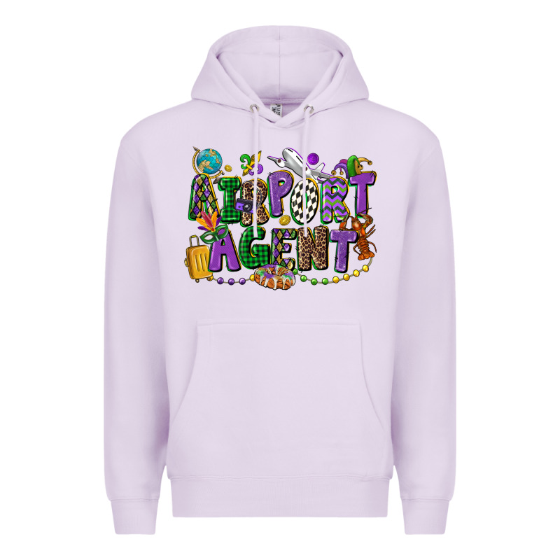Airport Agent Mardi Gras Premium Hoodie by CowGirlArtShop | Teevron