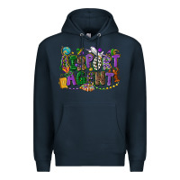 Navy airport agent mardi gras Premium Hoodie - CowGirlArtShop