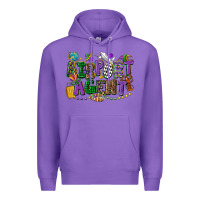 Purple airport agent mardi gras Premium Hoodie - CowGirlArtShop