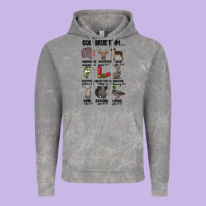 God Says I Am Hunting Vintage Hoodie Designed By Maliassmallbusiness