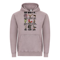 Vintage Zinc god says i am hunting Vintage Hoodie - MaliasSmallBusiness