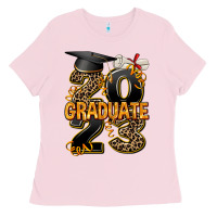 Bubblegum Pink 2023 graduate leopard Ladies Tee - AdoDesignShop