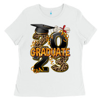 White 2023 graduate leopard Ladies Tee - AdoDesignShop