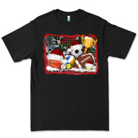 Black christmas sports background Premium Tee - AdoDesignShop