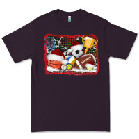 Plum christmas sports background Premium Tee - AdoDesignShop