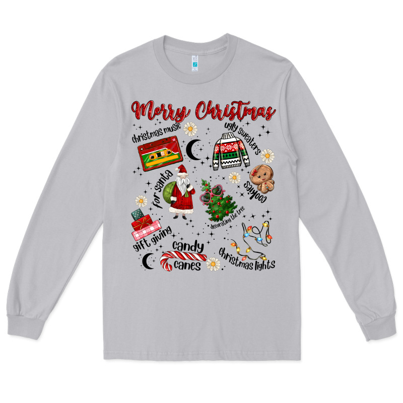 Merry Christmas Long Sleeve Tee by MaliasSmallBusiness | Teevron