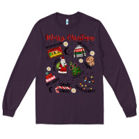 Plum Merry Christmas Long Sleeve Tee - MaliasSmallBusiness