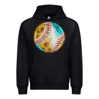 Black baseball with sunflower round earrings Urban Hoodie - BundleAndBundleShop