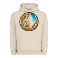 Pigment French Oak baseball with sunflower round earrings Urban Hoodie - BundleAndBundleShop
