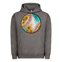 Pigment Tornado baseball with sunflower round earrings Urban Hoodie - BundleAndBundleShop