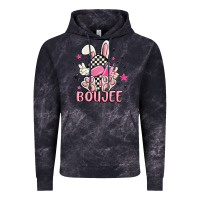 Cloud Black boujee checkered easter bunny egg trending Vintage Hoodie - MaliasSmallBusiness