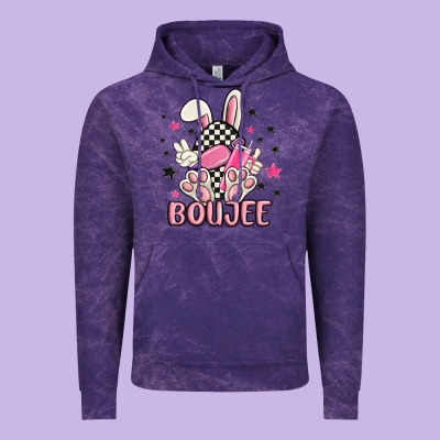 Boujee Checkered Easter Bunny Egg Trending Vintage Hoodie Designed By Maliassmallbusiness