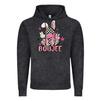 Vintage Black boujee checkered easter bunny egg trending Vintage Hoodie - MaliasSmallBusiness