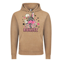Vintage Coffee boujee checkered easter bunny egg trending Vintage Hoodie - MaliasSmallBusiness