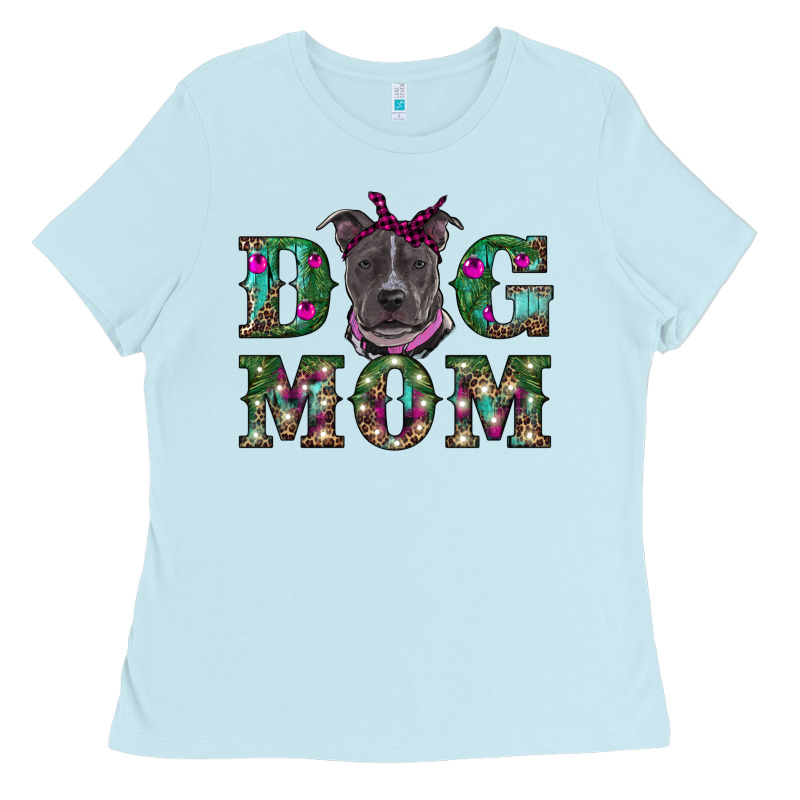 Christmas Dog Mom Pitbull Ladies Tee by RanaPortraitStore | Teevron