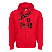 Red Born In 1962 Zipper Hoodie - Bettercallsaul