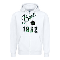 White Born In 1962 Zipper Hoodie - Bettercallsaul