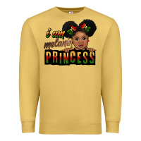 Antique Gold i am melanin princess black peekaboo Premium Sweatshirt - CowGirlArtShop