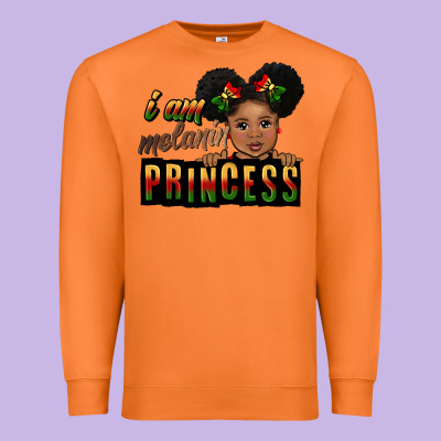 I Am Melanin Princess Black Peekaboo Premium Sweatshirt Designed By Cowgirlartshop