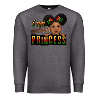 Charcoal Heather i am melanin princess black peekaboo Premium Sweatshirt - CowGirlArtShop