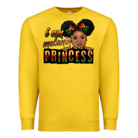 Lemon i am melanin princess black peekaboo Premium Sweatshirt - CowGirlArtShop