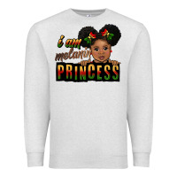Oatmeal Heather i am melanin princess black peekaboo Premium Sweatshirt - CowGirlArtShop