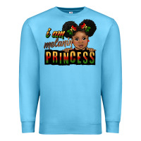 Ocean Blue i am melanin princess black peekaboo Premium Sweatshirt - CowGirlArtShop
