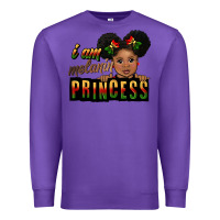 Purple i am melanin princess black peekaboo Premium Sweatshirt - CowGirlArtShop