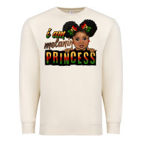 Sandshell i am melanin princess black peekaboo Premium Sweatshirt - CowGirlArtShop