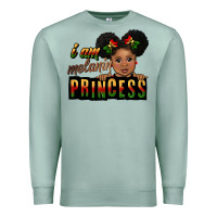 Seafoam i am melanin princess black peekaboo Premium Sweatshirt - CowGirlArtShop
