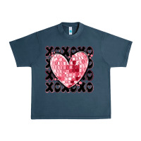 Midnight Navy xoxo heart valentine's day Urban Heavy Tee - MaliasSmallBusiness