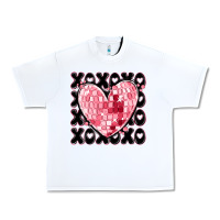 White xoxo heart valentine's day Urban Heavy Tee - MaliasSmallBusiness