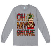 Heather Grey Oh my gnome Long Sleeve Tee - NancyCooperArtShop