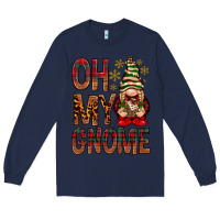 Navy Oh my gnome Long Sleeve Tee - NancyCooperArtShop