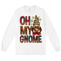White Oh my gnome Long Sleeve Tee - NancyCooperArtShop
