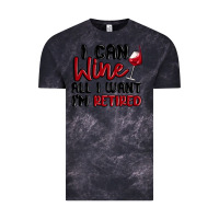 Cloud Black i can wine all i want lm retired Vintage Tee - MaliasSmallBusiness