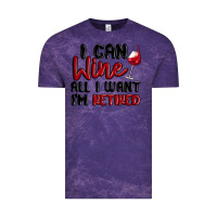 Cloud Purple i can wine all i want lm retired Vintage Tee - MaliasSmallBusiness