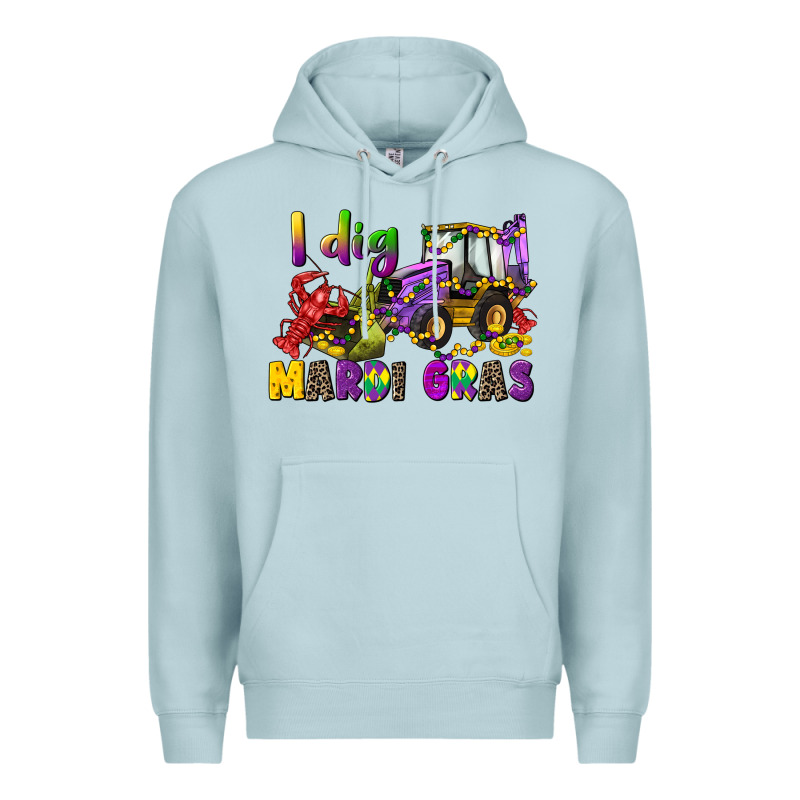 I Dig Mardi Gras Premium Hoodie by CowGirlArtShop | Teevron