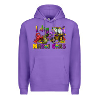 Purple i dig mardi gras Premium Hoodie - CowGirlArtShop