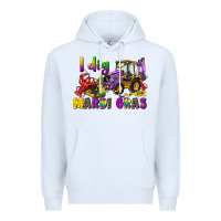 White i dig mardi gras Premium Hoodie - CowGirlArtShop