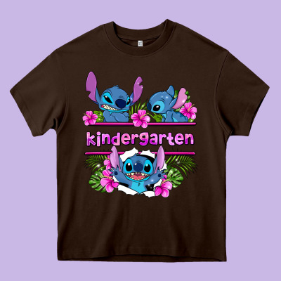 Preview Flower Stitch Kindergarten Heavy Core Tee Designed By Adodesignshop