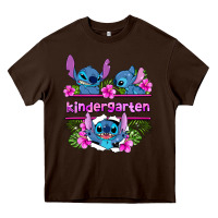 Chocolate Brown preview flower stitch kindergarten Heavy Core Tee - AdoDesignShop