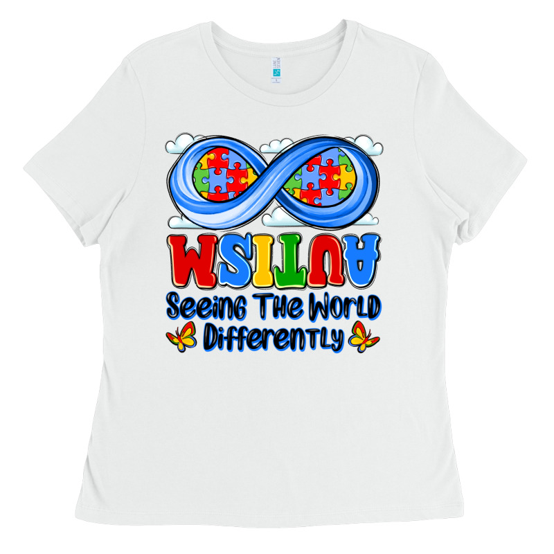 Autism Infinity Seeing The World Differently Ladies Tee by JahusDesignShop | Teevron