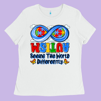 Autism Infinity Seeing The World Differently Ladies Tee Designed By Jahusdesignshop