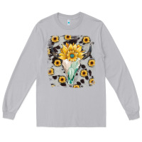 Moon Dust cowhide sunflower gemstone bull skull Long Sleeve Tee - JahusDesignShop