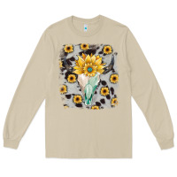 Mushroom cowhide sunflower gemstone bull skull Long Sleeve Tee - JahusDesignShop