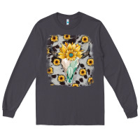 Smoke cowhide sunflower gemstone bull skull Long Sleeve Tee - JahusDesignShop