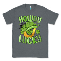 Charcoal Heather howdy go lucky st patrics day Classic Tee - MaliasSmallBusiness